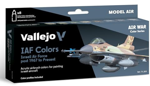 Vallejo Model Air IAF Set 71203 Israeli Air Force (IAF) Colors Post 1967 To Present (8)