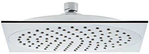 bremermann Kopfbrause, Duschbrause eckig, groß Ø 20 cm, verchromt 1/2, für alle Brauseschläuche, easy clean