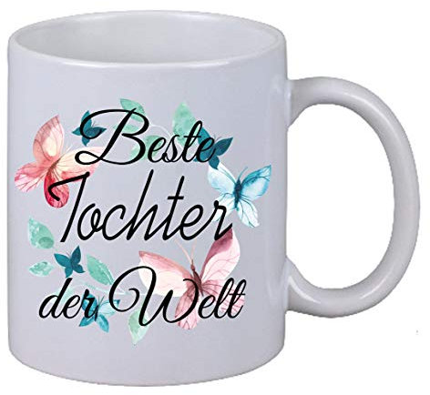 Kaffee Tasse Beste Tochter der Welt Schmetterling Geburtstag Weihnachts Geschenk