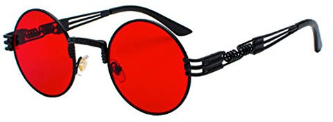 Inlefen Sonnenbrille Männer Frauen Runde Retro Vintage Kreis Stil Sonnenbrille Farbige Metallrahmen Brillen