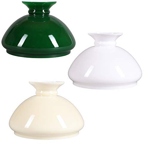 Petroleumglas Lampenglas Ø 234mm Ersatzglas Petroleumlampe Leuchtenglas Opalglas rund Beige Einbaudurchmesser