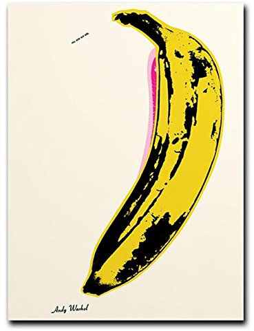Yooyu Drucke auf Leinwand Andy Warhol Banane Pop Art Dekoration Poster und Drucke Wandbilder für Wohnzimmerdekoration 50x70cm Rahmenlos