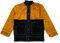 ELCAN Professional gelbe und schwarze flammhemmende hitzebeständige Schweißerjacke aus Leder, Arbeitskleidung für Elektrodenschweißen, WIG, MIG, MAG, Grillen, Kamine, Öfen... (Größe L)