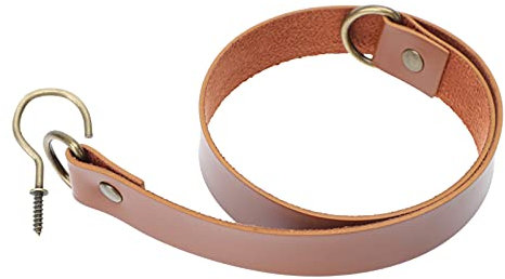 Amosfun 2Pcs Leder Vorhang Strap Vintage Stil Vorhang Gardinen Bindung Tieback Fenster Vorhang Dekorationen für Haus Büro Schlafzimmer