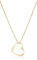 Einzelstück Halskette Herz Anhänger 925 Sterling Silber vergoldet I Damen Mama Geschenk Muttertag (Heart Halskette Gold)