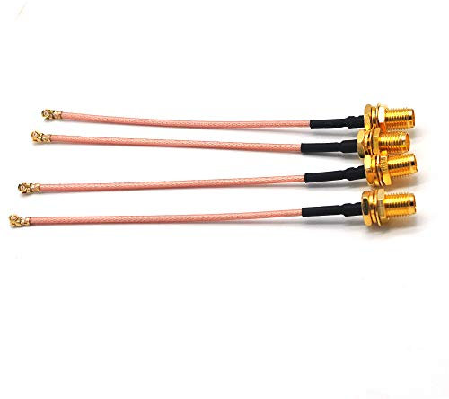 Pardarsey 4 Pcs RF U.FL (IPEX/IPX) Mini PCI to SMA Female Pigtail Antenna Wi-Fi Coaxial RG-178 Low Loss Cable (4 inch (10 cm))