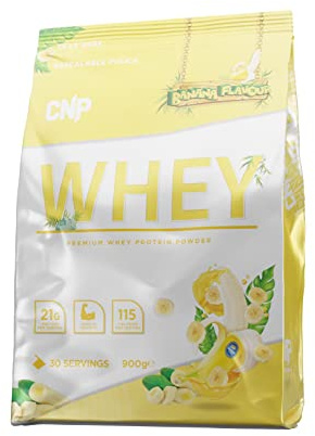 CNP Professional Premium Whey Protein Powder 2kg & 900g, 21g Protein, Low Carb, Easy Digestion, 66/30 Servings, Vegetarian, Halal, 12 Great Flavours (900g, Banana)