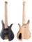 Batking Headless E-Gitarre, 7 Saiten, gefächerte Bundweite Reisegitarre (mattschwarz)