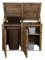 Wheelie bin storage pressure treated garden recycling store lid shed outdoor trash cover (Double, With recycling shelf, Brown)