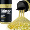 Hemway Premium Glitter Shaker - Sand Gold | Fine Metallic Flake Sequins for Resin & Epoxy Crafts | Craft Supplies for Tumblers, Festival, Hair, Face, Body, Eye & Nail Art | 130 g