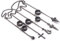 Hanaiette 1 x HXH Anime Armband Ring Zubehör Fünf Finger Ringe Erwachsene Kurapika Armband, Metall Polycarbonat