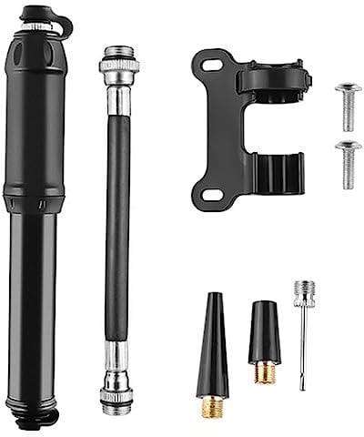 STFMHEZ Bike Pump, Portable Mini Bicycle Aluminum Alloy Tire Pump Air Pump Compatible with Universal Presta and Schrader Valve, 100PSI High Pressure Hand Pump Bicycle Pump,Ball Pump Needle/Frame Mount