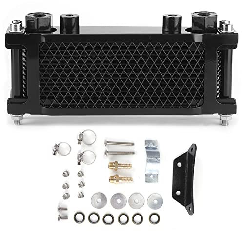 HERCHR Refroidisseur D'huile De Transmission De Moteur, Kit De Radiateur De Refroidissement D'huile Universel, Accessoires De Remplacement Adaptés pour Moto Tout-Terrain ATV 4 Roues 100250CC