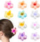 Lajiakoy® 10 PCS Pince Cheveux pour Femmes, Pince à Cheveux Preppy à Fleurs, Accessoires pour Cheveux D'Hawaï pour Cheveux Épais et Fins, Cadeaux pour Femmes et Adolescentes (Couleur)