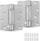Self Closing Door Hinges(4 inches),2 PCS Door Closer Spring,Stainless Steel Automatic Close Adjustable Tension Spring Hinges for Garden Gates, Wooden Doors, Metal Gate, UPVC Doors