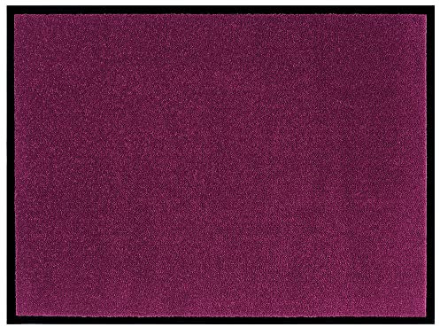 Teppich Boss - Waschbare Indoor & Outdoor Fußmatte Uni einfarbig Fußabtreter Schmutzfangmatte Anti-Rutsch Größen, Größe:40x60 cm, Farbe:Violett