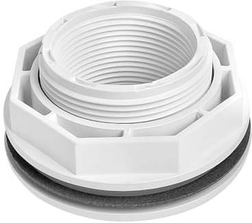 Pool Inlet Nozzle Inlet Return Connection, Above Ground Pool Inlet Nozzle 1 1/2 Inch Return Connection with Locking Nut and Seal for Hayward SP1023 Swimming Pool Replacement, Pool Accessories (Black)
