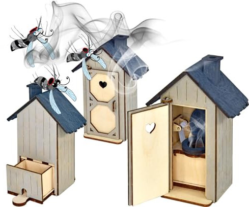 Ratags Räucherhaus Toilettenhäuschen, grau Plumsklo, Toilette