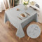 AooHome Tischdecke Abwaschbar, Hellgrau Tischdecken 140x140cm Leinen-Optik Tischtuch aus Polyester Wasserabweisend mit Lotuseffekt, Dauerhaft Kratzfest für Wohnzimmer, Esszimmer, Balkon, Garten