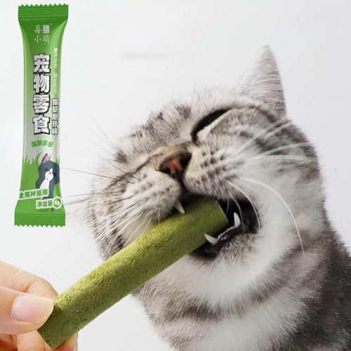 Generic 6Pcs Cat Grass Teething Sticks, Cat Chew Toys for Teeth Cleaning, Hairball Removal, Indoor Use