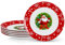 VEWEET, Série SANTACLAUS, 6 Pièces Assiettes Plates de Noël en Porcelaine, 26.7cm, Vaisselle de Noël pour 6 Personnes, Compatible au Lave-vaisselle, Motif Père Noël