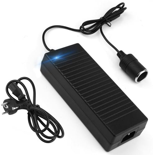 Adaptateur secteur pour voiture 12 V 10 A - Convertisseur de tension 240 V vers 12 V - Adaptateur secteur pour glacière - Adaptateur secteur 12 V 10 A 120 W Ac-Dc - Pour compresseur, glacière, lampes