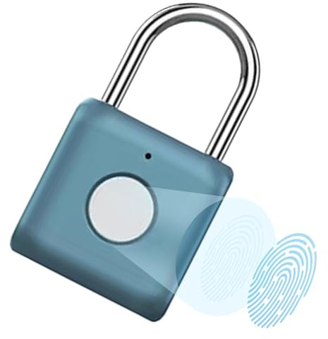 Candado Inteligente Con Huella Digital: Candado Con Huella Digital Sin Llave Que Incluye Libro De Instrucciones | Cable De Datos | Bloqueo De Contraseña | Candado Inteligente Con Biométrico Sin Llave