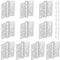 TAICHEUT 10Pcs 4 Inch Door Hinges, 102x73x3mm Folding Butt Hinges, Stainless Steel Ball Bearing Hinges with 80 Screws for Wooden Doors