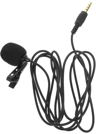 Uonlytech Microfono Lavalier Clip Smartphone Microfono Portatile Antivento Per Registrazioni Video e Karaoke Facile Usare e Compatibile Dispositivi