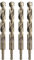 sourcing map 4pcs M35 High Speed Steel Cobalt Twist Drill Bit 13mm Dia 1/4 Hex Shank