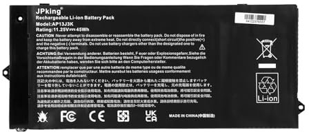 JPking AP13J3K AP13J4K Batterie pour Acer Chromebook C720 C740 C720P Serie C720P-2666, C720P-2834, C720P-2664, C720P-2625, C720P-2485 KT.00304.001 KT.00303.001 KT0030400 CB3-431-C5EX 11.25V 45Wh