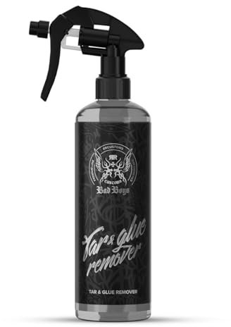 BadBoys Asphalt & Klebstoffentferner Tar Glue Remover 500ml müheloses Entfernen von Farben, Etiketten, Aufklebern, Teer und Harz von glatten Untergründen
