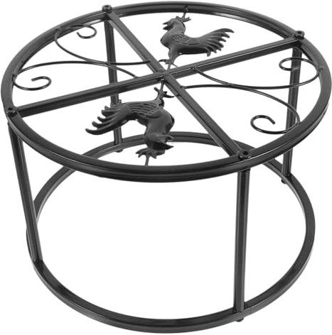 Hemobllo Chicken Feed Holder Metal Chick Water Feeder Stand Chicken Coop Accessories for Outdoor Use and Rust-resistant