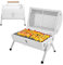 DOKKOME BBQ Grill Tragbar Grill Holzkohlegrill Klappbar Camping Grill Doppelseitig Räuchergrill für Outdoor und Garten Grill im Freien Camping Wandern Picknick White