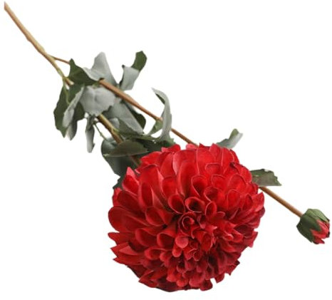 Künstliche Hortensien, Seiden-Chrysanthemen, kleine Kugelblumen für Zuhause, Garten, Party, Hochzeit, Dekoration, künstliche Chrysanthemen, Rot, 1 Stück
