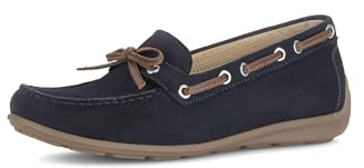 Gabor Damen Mokassins, Frauen Slipper, Mokassins,bequemlichkeit,breite,extra,fersen-Riemen,gefuettert,komfortable,weit,Blue/Peanut,40 EU / 6.5 UK