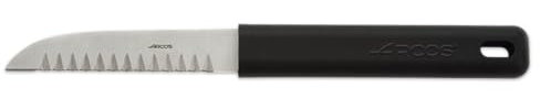 Arcos Gadgets Profesionales - Cuchillo Decorador para Frutas - Acero Inoxidable 90 mm - Mango de Polipropileno Color Negro