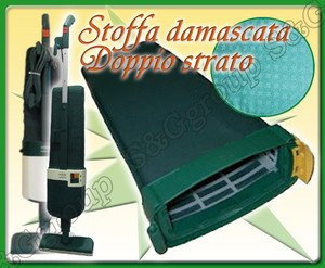 SACCA COMPLETA DI FILTRO E GANCIO PER POLVERE ASPIRAPOLVERE FOLLETTO VORWERK 121 GARANZIA 24 MESI S&G GROUP