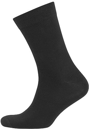 Nur Der 3er Pack Ohne Gummi Socken mit Komfortbund ohne Einschneiden aus weicher Baumwolle Herren, schwarz, 43-46