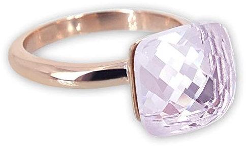 Nobel Damen-Ring Rosegold Rosa Gr. 60 Kristall Cocktailring Zusteckring für Frauen SCHMUCK