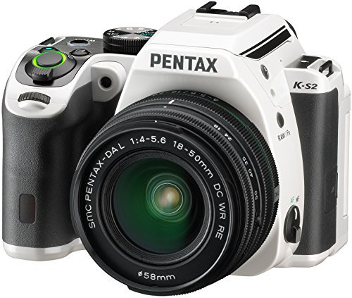 Pentax K-S2 Appareil photo reflex numérique 3 (7,62 cm) 20 Mpix Wi-Fi HDMI USB Blanc/Noir + Objectif DAL 18-50 mm WR