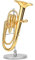 Broadway Gift Co. Tuba Miniatur-Nachbildung, goldfarben, Messington, 3,8 x 8,9 cm, Kunstharzstein, Tischfigur