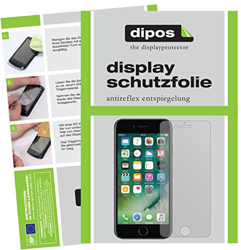 dipos I 2X Schutzfolie matt kompatibel mit Apple iPhone 8 Plus Folie Displayschutzfolie