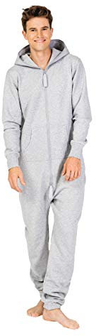 Moniz Herren Jumpsuit, Onesie, Overall (XS, Sand Grey)