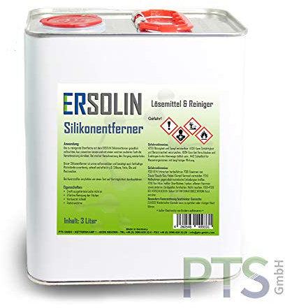 ERSOLIN Dissolvant pour silicone - Anti-statique - Dégraissant - Nettoyant pour peinture de voiture - 3 litres