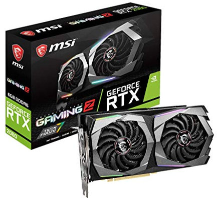 MSI NVIDIA GEFORCE RTX 2060 GAMING Z Graphics Card '6GB GDDR6, 1830Hz, RGB Mystic Light, 3x DisplayPort, HDMI, Dual Fan Cooling System'