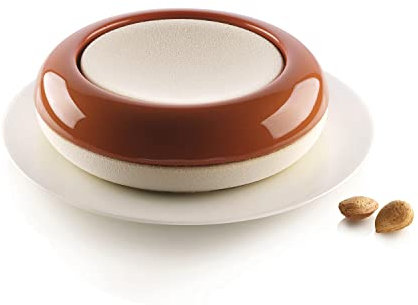 silikomart | Silicone Cake Mould Kit IO &TE, Composición del kit 1 Molde Superior de Silicona, 1 Molde Base de Silicona, Diseño 3D, Ø 210, h 30 mm - h 60 mm, Made In Italy