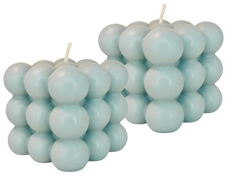 candlery. | Bubble Candle | Rapswachs | Vegan&Handmade | Design-Kerzen | Made in Germany | Kerzenmanufaktur aus dem Münsterland (2, Blau)