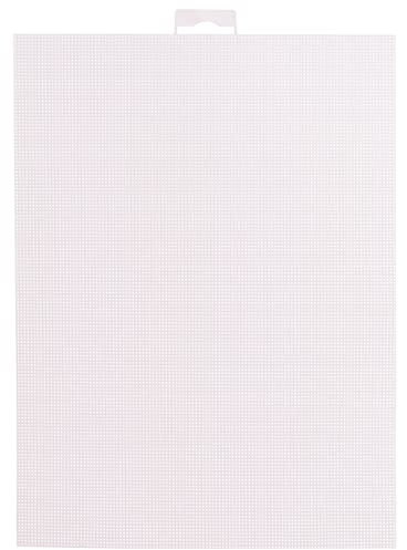Vaessen Creative Plastic Canvas, 14 Count, Flexible Mesh Sheets for Crafts, Embroidery and Cross Stitch, 1 Piece, Size 21x28cm or 8.2x11, White, 11003-005, 8.2x11
