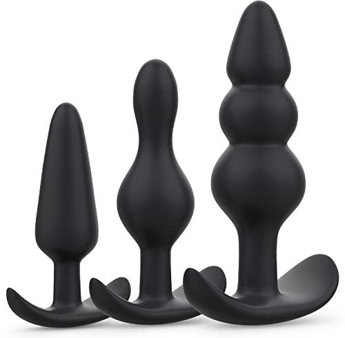 Plug Anale Bouchon Anal Set Glissant Doux pour la Peau Sex Toys pour Adultes pour Femmes Hommes Plugs Anaux Butt Plug Silicone
